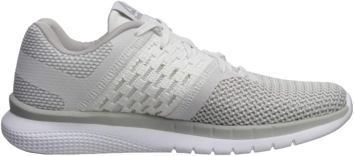 Reebok Women's Print Prime Runner Sneaker, White/Steel, 6.5 M US