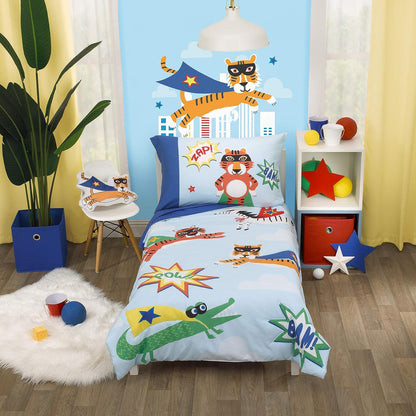 Everything Kids Under Construction 4 Piece Toddler Bedding Set