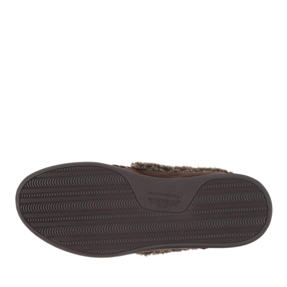 Dearfoams Men's Memory Foam Slipper Microsuede Moc Whipstitch