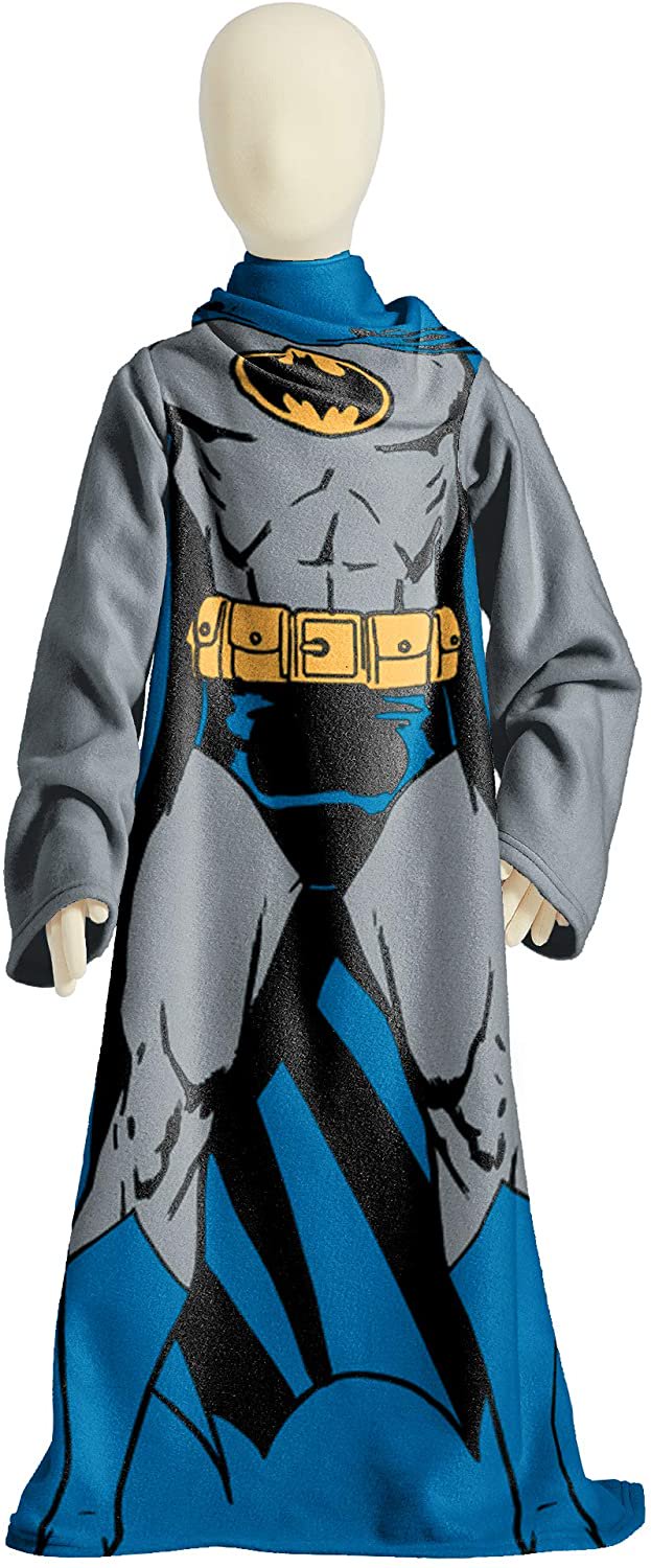 Batman Comfy Throw Blanket with Sleeves, Youth - 48 x 48 Inches