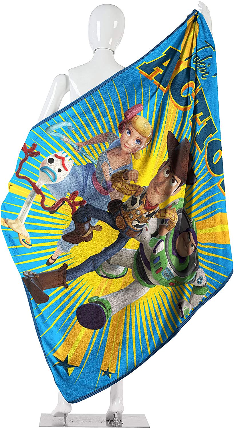 Disney Toy Story Takin Action Micro Raschel Throw Blanket, 46" x 60"