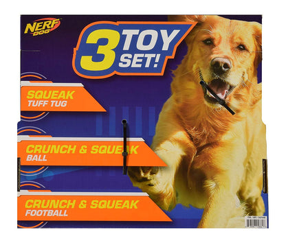 Nerf Dog Assorted Toy Set, 3-Count