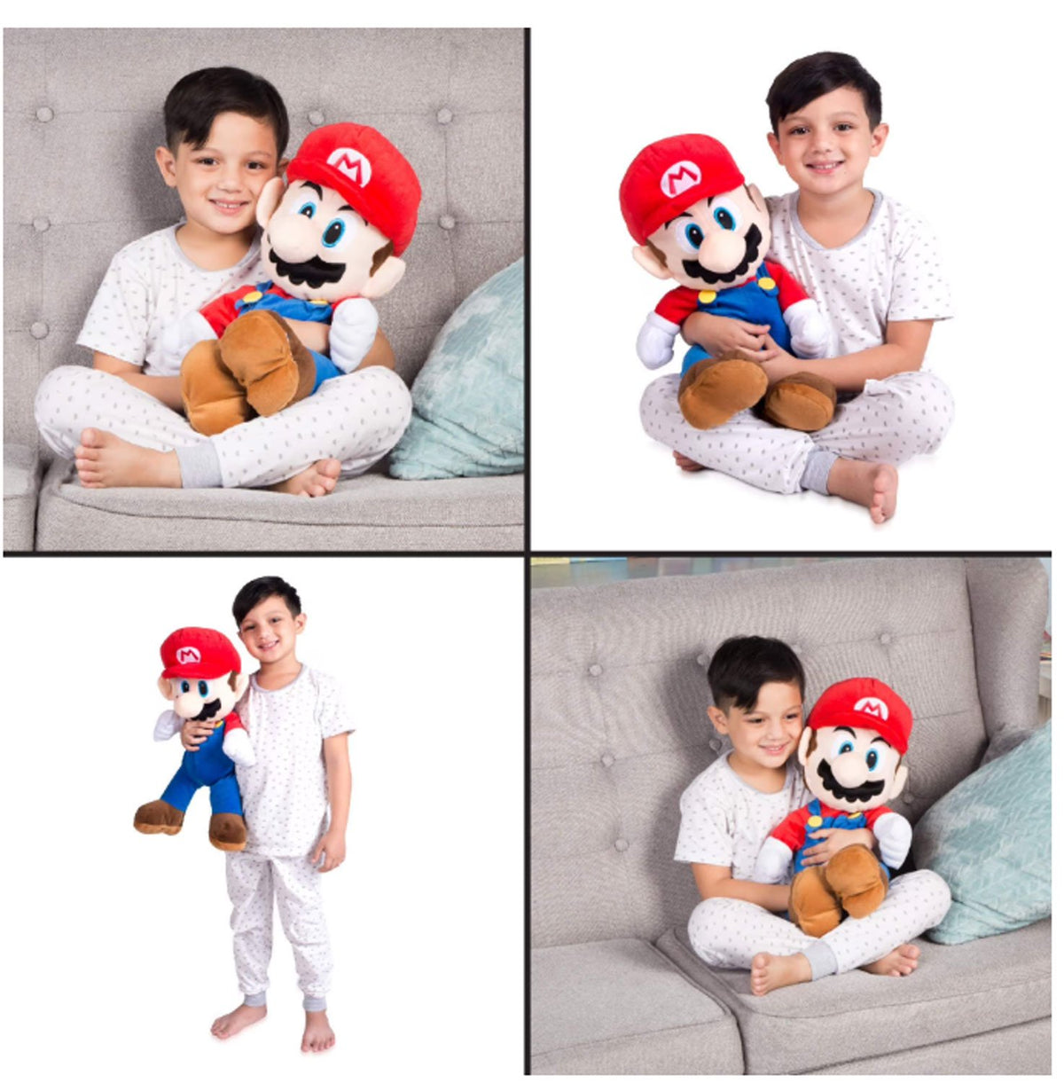 Super Mario Bros. The Real Thing 22-Inch Plush Pillow, Mario Plushie Toy | Decorative Pillows for Bed, Kids Room Essentials, Home Decor Accessories | Video Game Gifts And Collectibles