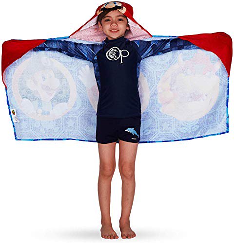 Super Mario Nintendo Hooded Towel Wrap Boys' Blue