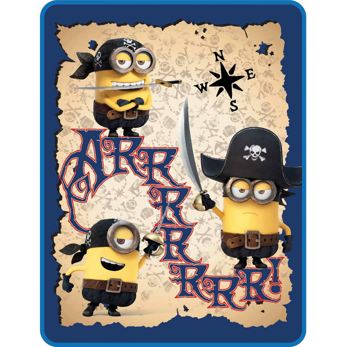 Despicable Me Minions Pirate Minions 46" X 60" Sherpa Throw Blanket
