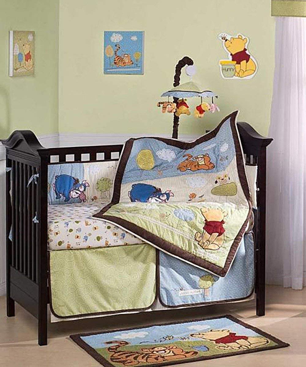 Friendship Pooh 4 Piece Baby Crib Bedding Set with Bumper by Kidsline