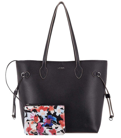Lodis Bliss Leather Shoulder Tote Bag with Wristlet, 2-Piece Set
