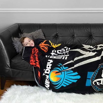 WWE Logo Mania Super Soft Plush Micro Raschel Blanket, 62 in x 90 in