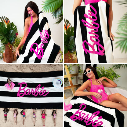 Franco Barbie Soft Cotton Bath/Pool/Beach Towel, 60 in x 30 in