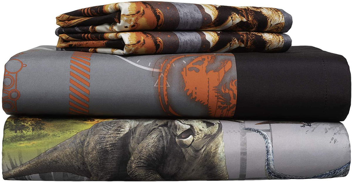 Franco Kids Bedding Super Soft Sheet Set, 4 Piece Full Size, Jurassic World