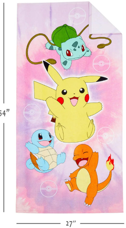 Franco Pokemon Girls Beach Towel, 27" x 54"