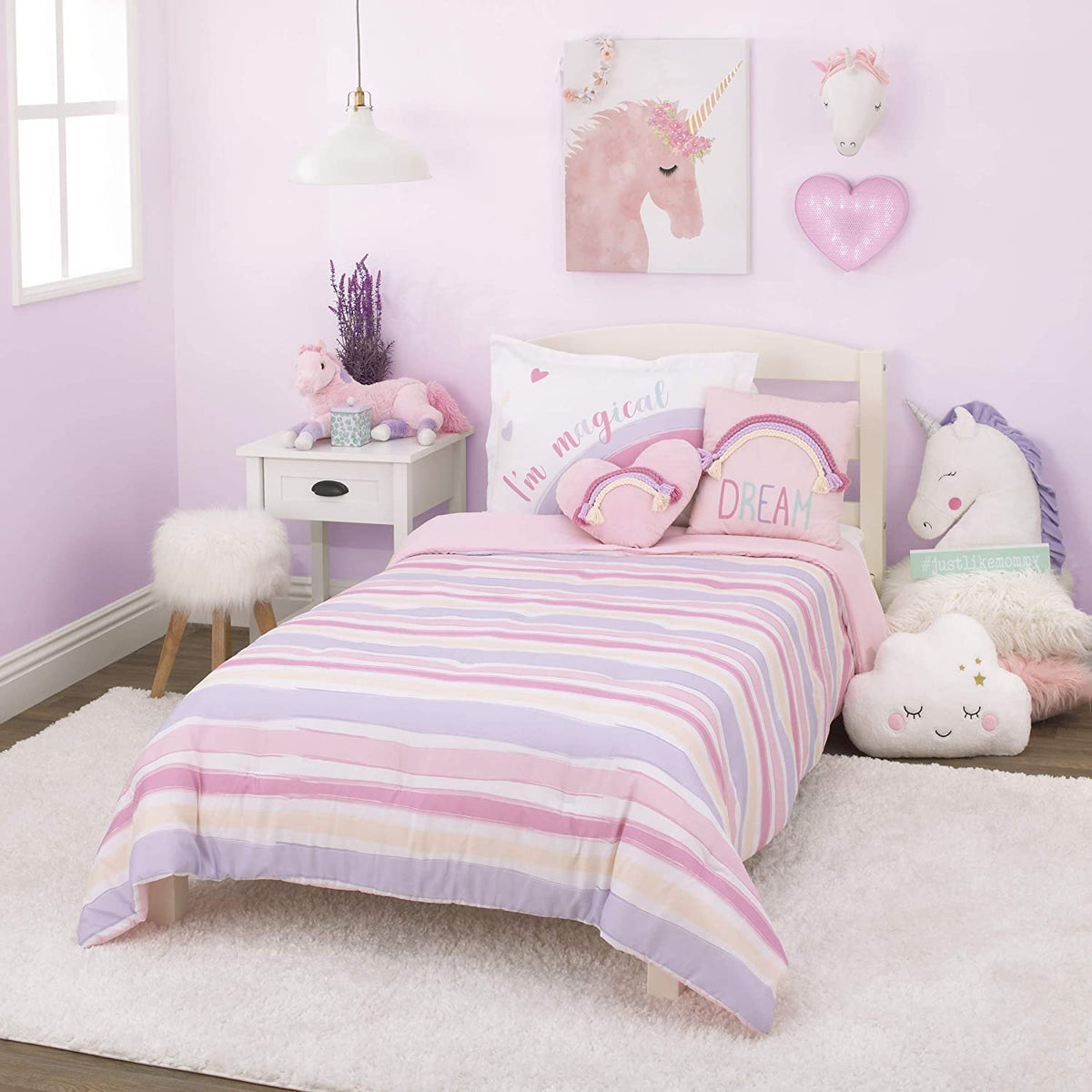 Everything Kids Bedding Super Soft Microfiber Comforter & Sham Set, Twin Size 68" x 88"