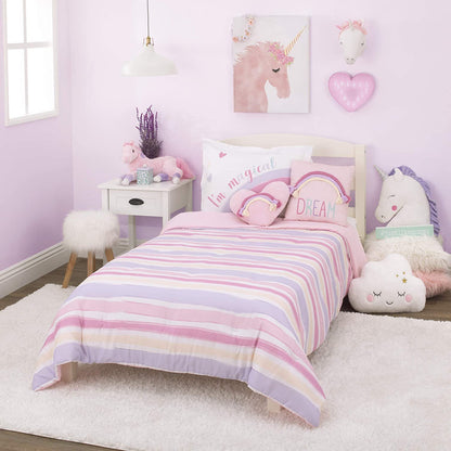 Everything Kids Bedding Super Soft Microfiber Comforter & Sham Set, Twin Size 68" x 88"