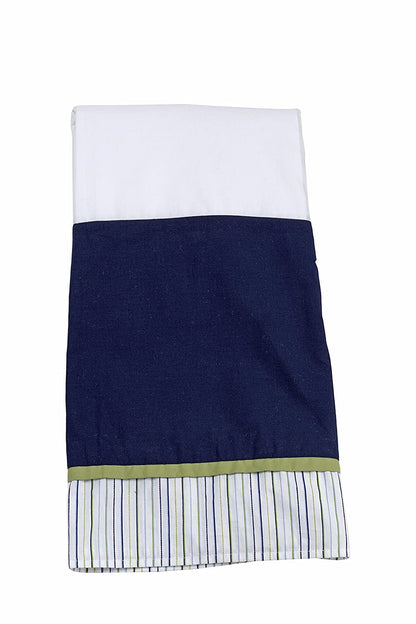 Nautica Kids Zachary 7-Piece Patchwork Sailboats Nursery Crib Bedding Set, Navy/Sage/Light Blue/White
