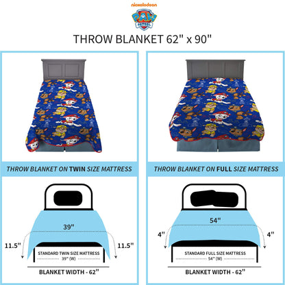 Franco Kids Paw Patrol Plush Throw Blanket, 62 in x 90 in