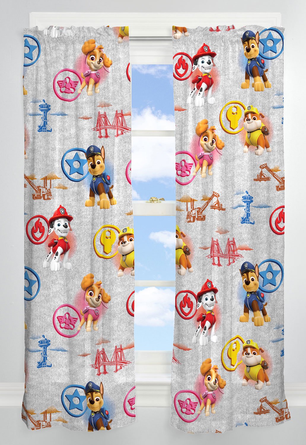 Franco Kids Paw Patrol Room Darkening Window Curtains Drapes Set 84 in W x 63 in L