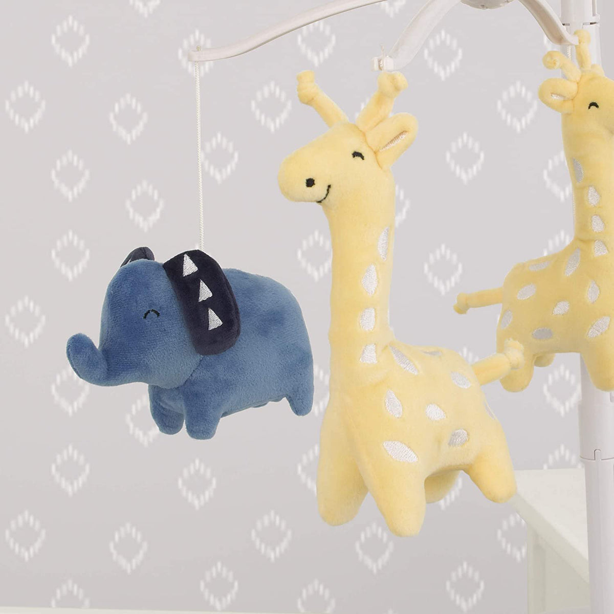 Carter's Modern Jungle Pals Musical Mobile - Blue & Yellow Elephant & Giraffe