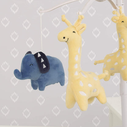 Carter's Modern Jungle Pals Musical Mobile - Blue & Yellow Elephant & Giraffe
