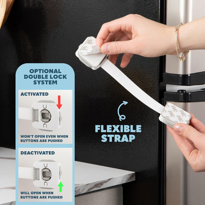 Todays Kids Child Safety Locks 4-Pack, Child Locks for Cabinets and Drawers