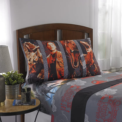 Franco Kids Bedding Super Soft Sheet Set, 4 Piece Full Size, Jurassic World