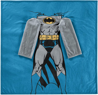 Batman Comfy Throw Blanket with Sleeves, Youth - 48 x 48 Inches