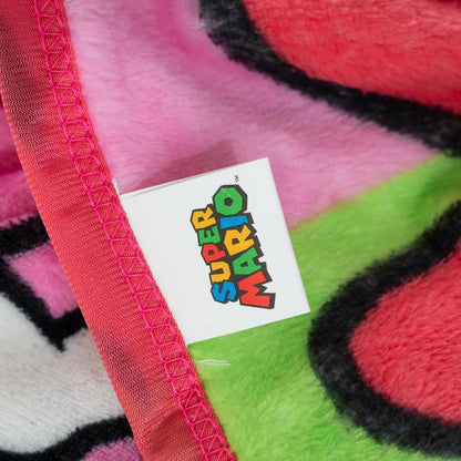 Franco Super Mario Girl Princess Peach Plush Throw Blanket, 46 in x 60 in