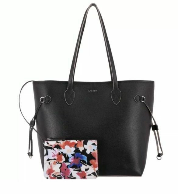 Lodis Bliss Leather Shoulder Tote Bag with Wristlet, 2-Piece Set