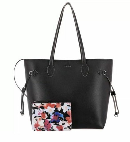 Lodis Bliss Leather Shoulder Tote Bag with Wristlet, 2-Piece Set