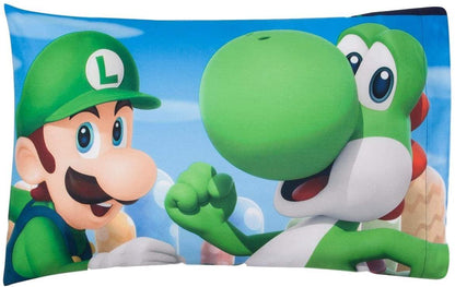Mario Kingdom Kids Boys Pillowcase Microfiber Cotton Standard Size