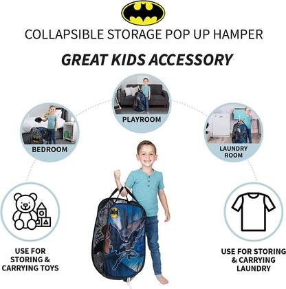 Batman Kids Room Collapsible Storage Bin Pop Up Hamper