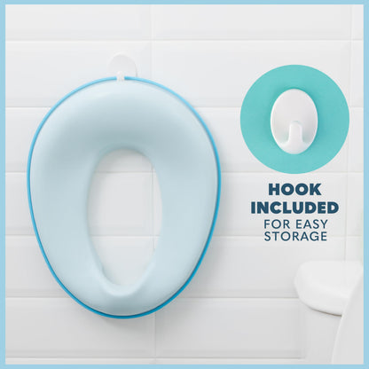 Todays Kids Toddler Potty Training Seat - Toddler Toilet Seat Attachment for Boys & Girls w/Splash Guard, Non-Slip Grip for Secure Fit, Fits Standard Round & Oval Toilets, Storage Hook Included