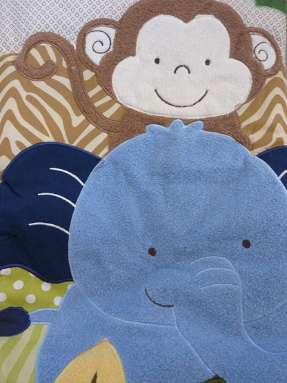 Tiddliwinks Safari Friends 3pc Baby Crib Bedding Set - Green/Brown