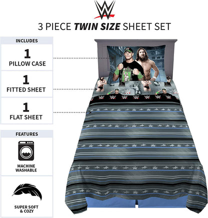 Franco Kids WWE Industrial Strength Twin Sheet Set