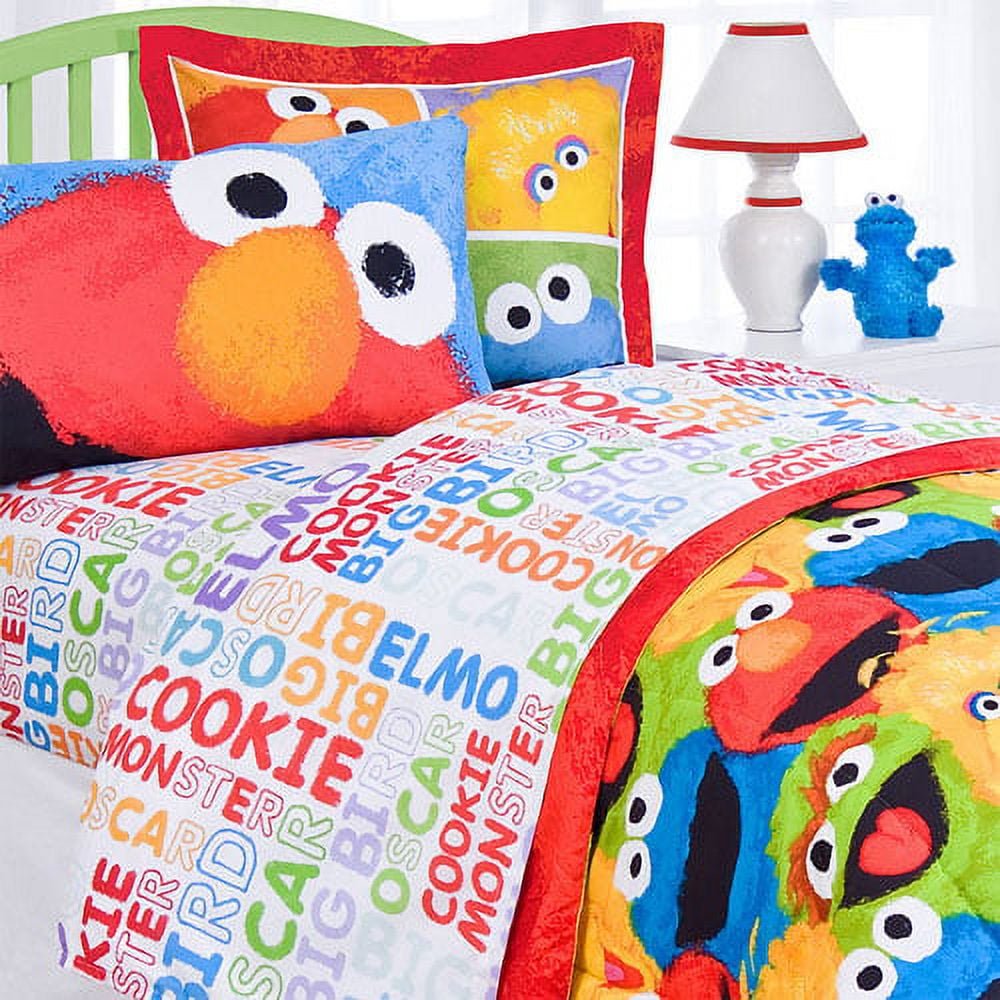 Sesame Street Bed Sheet Set Elmo Chalk Bedding Accessories