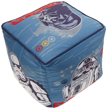 Jay Franco Peanuts Classic 12" Kid's Bench/Chair/Seat/Pillow Soft Cube, Red
