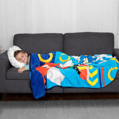 Franco Kids Sonic The Hedgehog Plush Micro Raschel Blanket, 62 in x 90 in