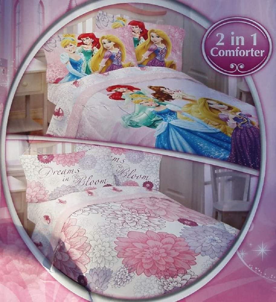 Disney Princess 2 in 1 Reversible FULL Comforter --76in x 86in
