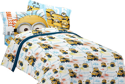 Universal MB440C Minions Testing 1234 Microfiber Sheet Set, Full