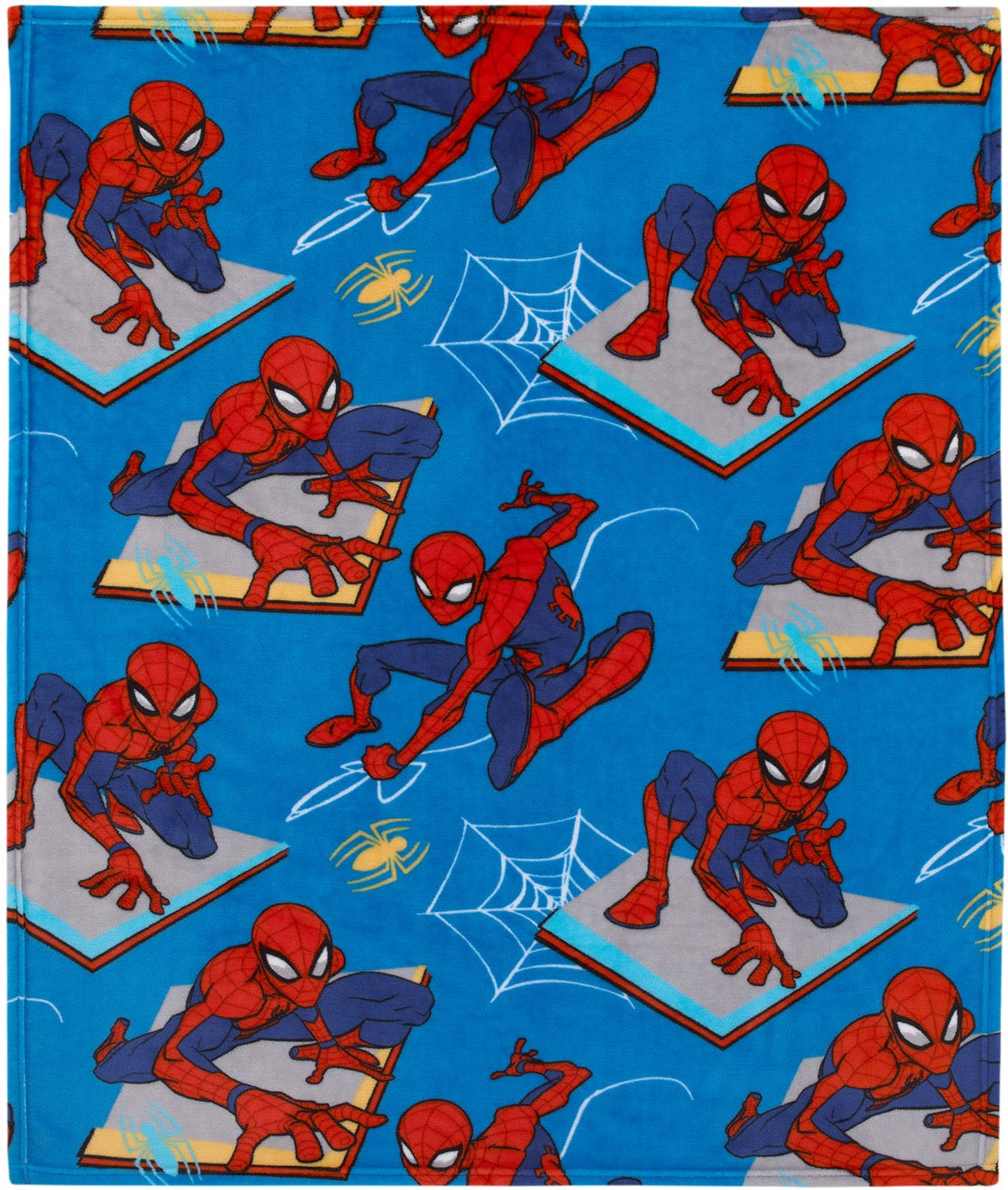 Marvel Spiderman Toddler Blanket - 40” X 50” - Super Soft, Plush, Warm and Comfortable