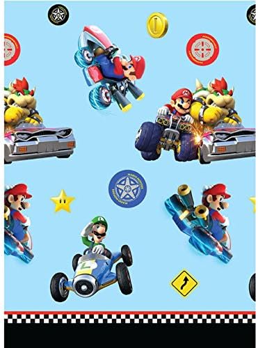 Franco Kids Super Mario Room Window Curtains Drapes Set, 82" x 63" with Tie-Backs