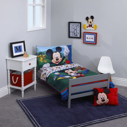 Disney Mickey Mouse 4 Pieces Toddler Bedding Set