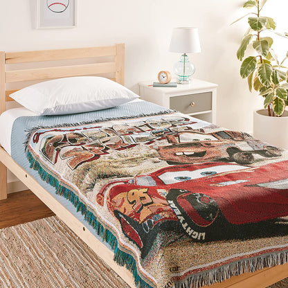 Disney Cars "Greetings from Radiator Springs" Woven Tapestry Throw Blanket, 48" x 60"