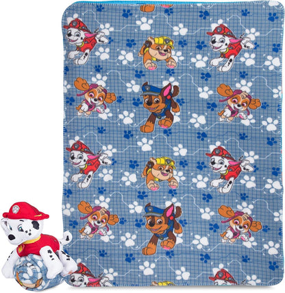 Franco Kids Paw Patrol Marshall Throw and Hugger Pillow Set, 40 in x 50 in