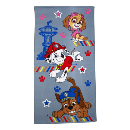 PAW Patrol Kids Chase Towel and Character Scrubby Set, Gray, Nickelodeon