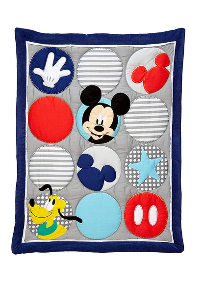 Disney Baby Mickey Mouse Best Buddies 4 Piece Nursery Crib Bedding Set, Multi