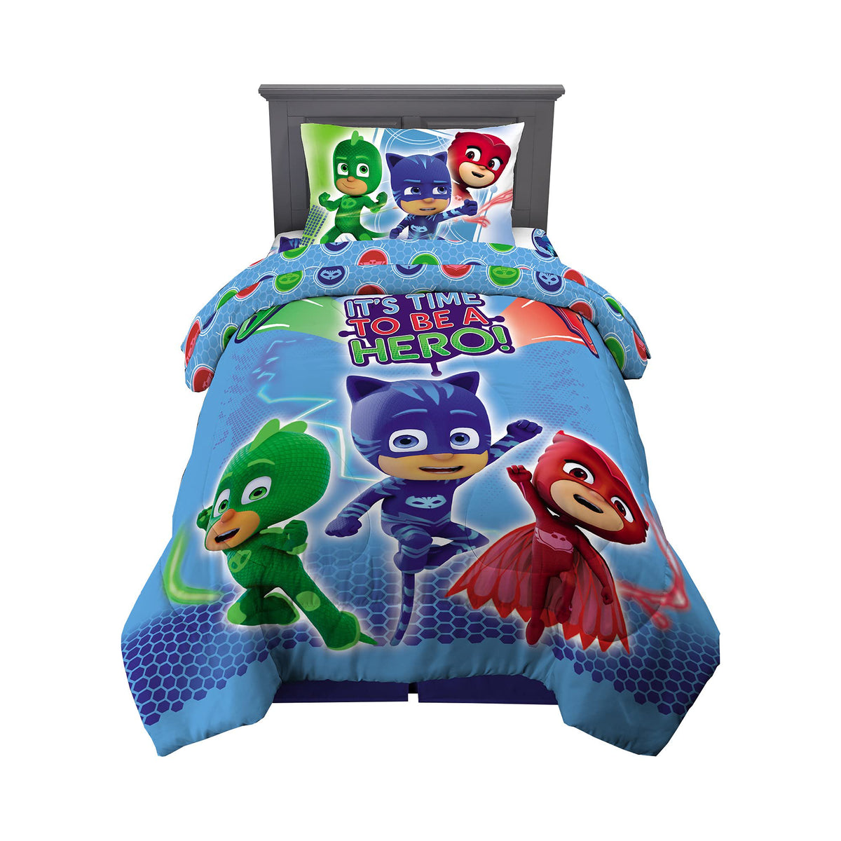Franco Kids Bedding PJ Masks Twin Comforter & Sheet Set, 4 Piece Set