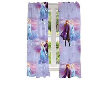 Disney Frozen 2 Room Window Curtains Drapes Set, 82 in x 63 in
