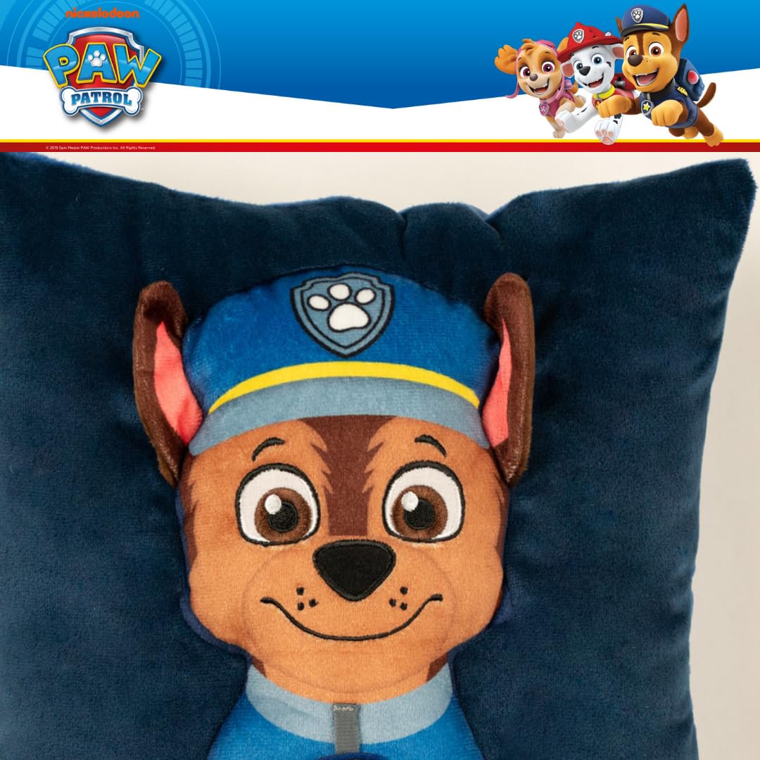 Franco Kids Paw Patrol Chase Kids Cozy Snuggle Pillow, 11" x 13"