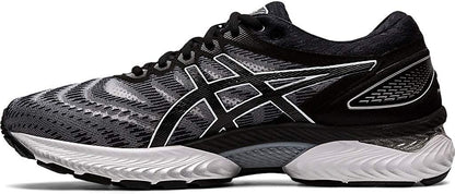 ASICS Men's Gel-Nimbus 22 Running Shoes, 9.5, White/Black