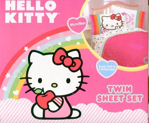 SANRIO Hello Kitty Peace Kitty Twin Sheet Set